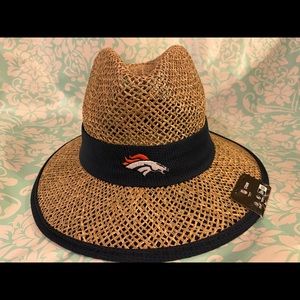 Mens new era Denver Broncos straw hat sz one size fits most
